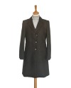 Manteau Isabella femme – Tweed Green Herringbone | Raffinement intemporel au féminin