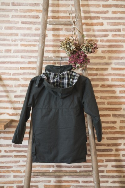 Manteau enfant huilé - vert forêt