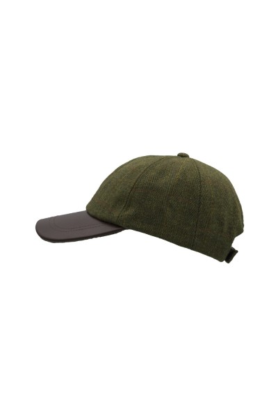 Casquette baseball enfant – Tweed Visière Cuir Véritable