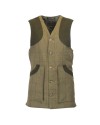 Gilet homme en tweed forest green