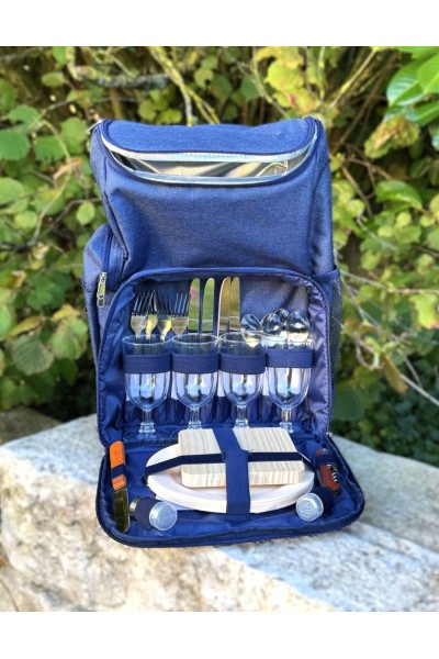 Sac à dos pique-nique isotherme – 4 personnes - Bleu