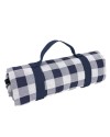 Nappe pique-nique grands carreaux bleus – 140 × 140 cm