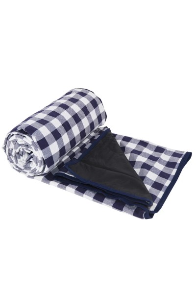 Nappe pique-nique grands carreaux bleus – 140 × 140 cm