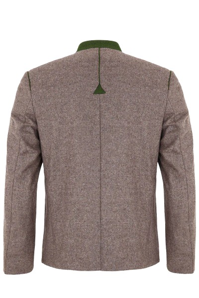 Veste autrichienne traditionnelle homme en loden gris taupe et vert Veste autrichienne traditionnelle homme en loden gris taupe et vert
