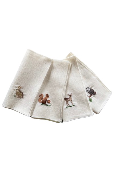 Lot de 4 serviettes en lin...