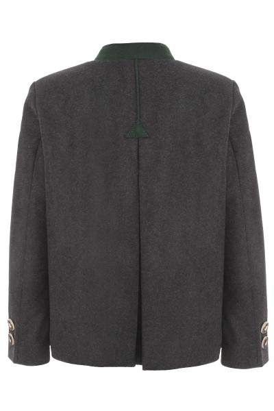 Veste autrichienne traditionnelle enfant en laine anthracite
