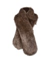 Écharpe en fausse fourrure couleur Loup – élégante, douce et polyvalente