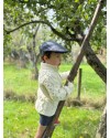 Casquette enfant – Tweed bleu | Élégance coupe vintage