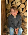Veste autrichienne traditionnelle enfant en laine anthracite
