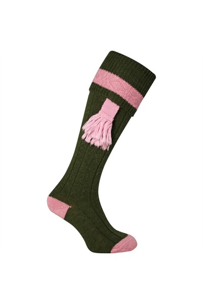 Chaussettes Vertes & roses...