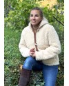 Veste à capuche mouton adulte – unisexe | 100 % laine de mouton