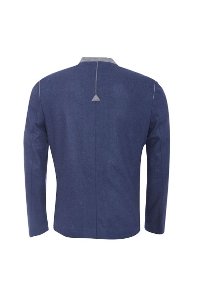 Veste autrichienne traditionnelle homme bleu et gris