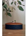 Coffret en bois de cerisier sculpté – Canard Colvert artisanal