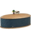 Coffret en bois de cerisier sculpté – Canard Colvert artisanal