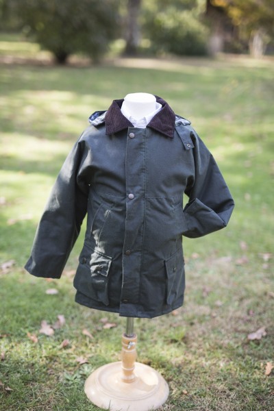 Manteau enfant huilé - vert forêt