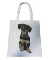 Tote bag en toile motif teckel