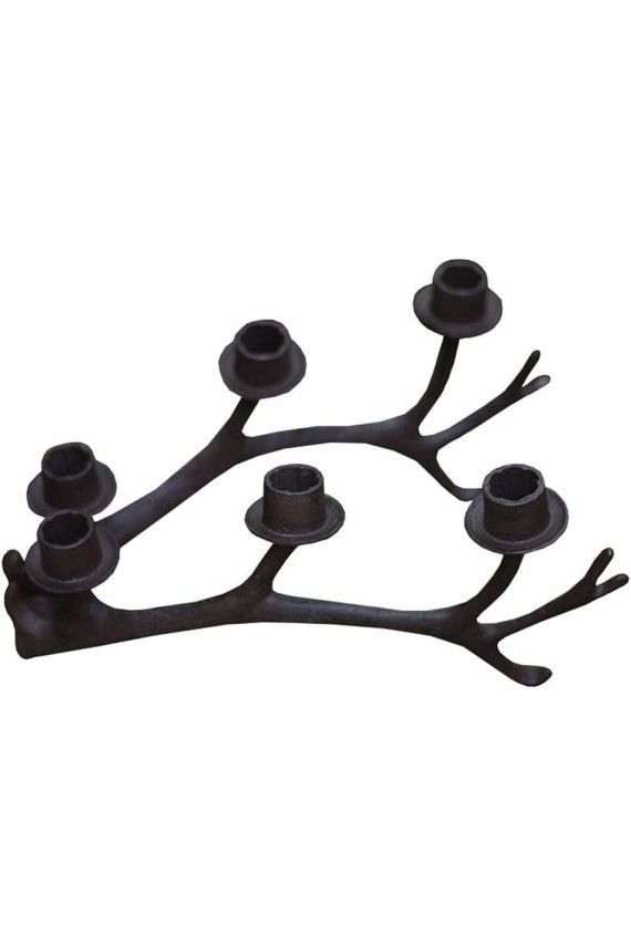 Bougeoir en fonte bois de cerf – 6 bougies