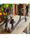 Bougeoir en fonte bois de cerf – 6 bougies