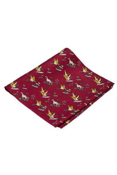 Pochette en soie bordeaux...