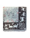 Lot de 2 serviettes sous-bois marron – motifs animaux de la forêt