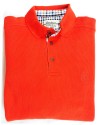 Sweat col boutonné orange – Made in Portugal