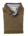 Sweat col boutonné marron – Made in Portugal