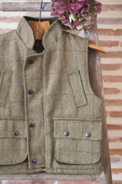 Gilet enfant en tweed