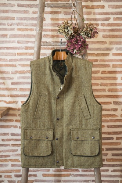 Gilet en tweed clair homme