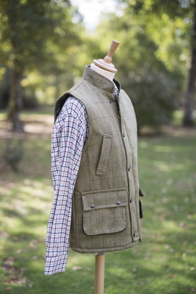 Gilet en tweed clair homme