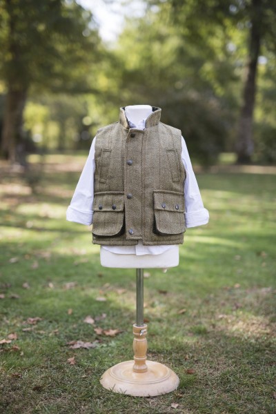 Gilet enfant en tweed