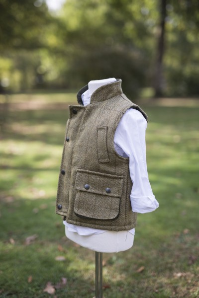 Gilet enfant en tweed