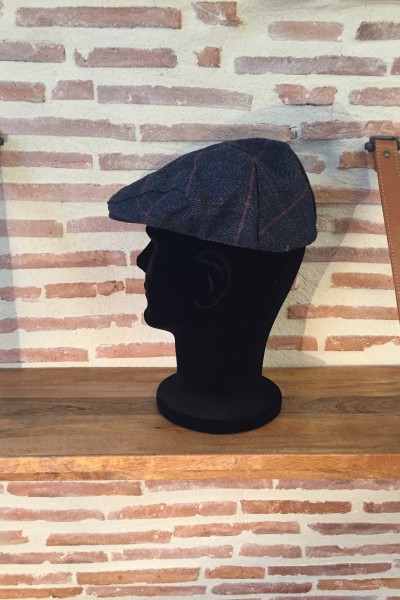 Casquette homme - Tweed bleu