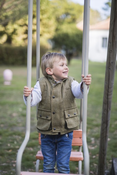 Gilet enfant en tweed