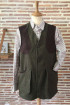 Gilet en tweed et nubuck homme