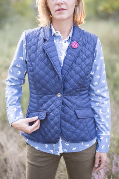 Gilet matelassé femme - bleu marine