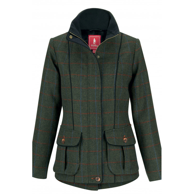 Manteau en tweed femme vert Cross and Country