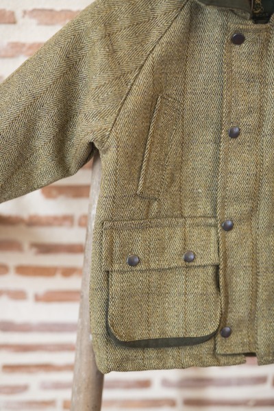 Manteau enfant en tweed - Vert clair