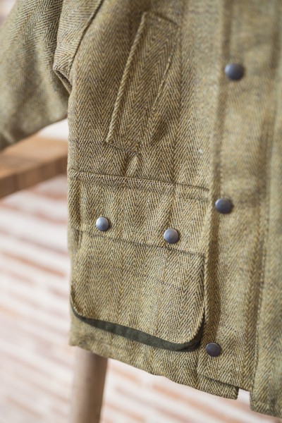 Manteau enfant en tweed - Vert clair