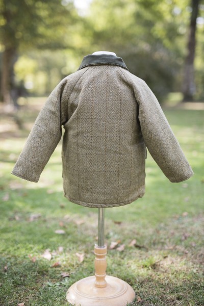 Manteau enfant en tweed - Vert clair