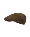 Casquette Bakerboy tweed marron Homme et Femme