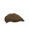 Casquette Bakerboy tweed marron Homme et Femme