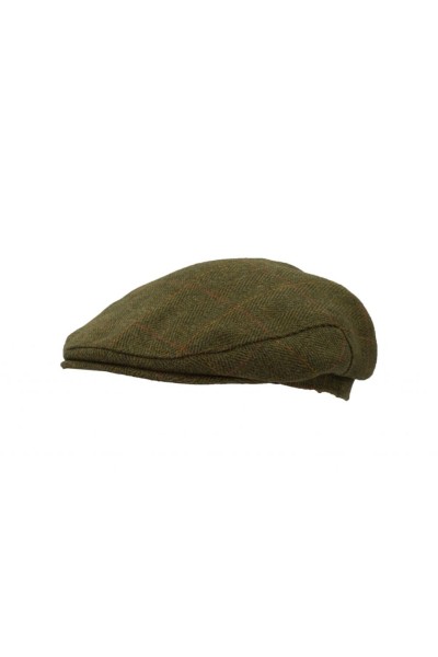 Casquette tweed vert foncé H/F - oreillettes à rabat