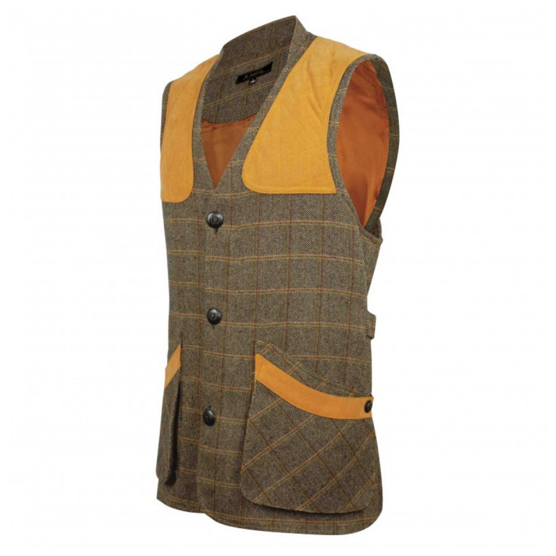 gilet chasse tweed