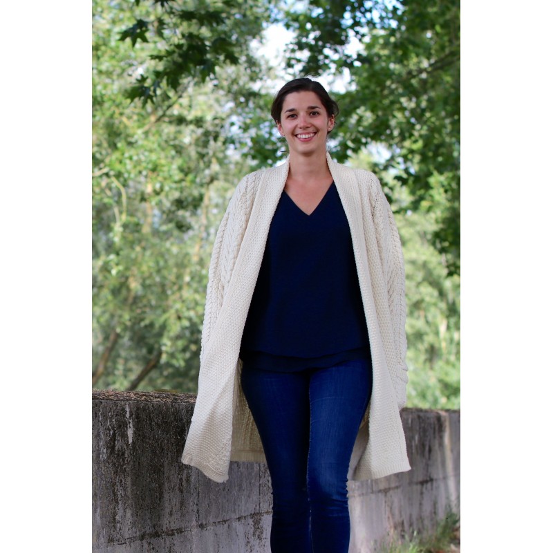 gilet blanc en laine