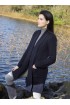 Gilet long femme Doolin 100% pure laine bleu marine