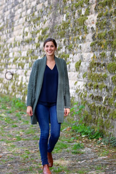 Gilet long femme Doolin – 100% pure laine Tundra | Élégance rustique et chaleur naturelle