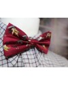 Noeud papillon rouge bordeaux 100% soie