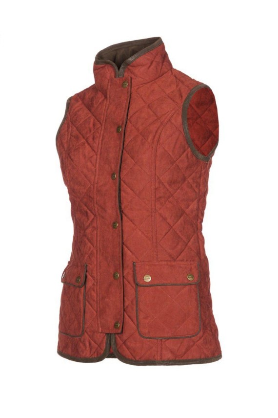 Gilet matelassé femme - Rouge brique - Cross and Country